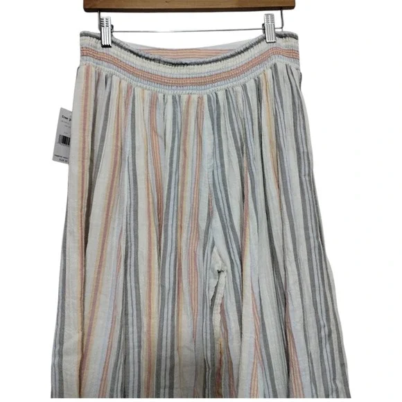Free People Blaire Pull-On Pant Wide Legs Women's M Striped Boho - Picture 6 of 10